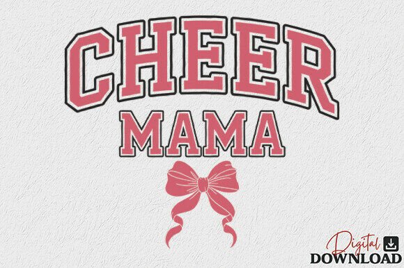 Coquette Cheer Mama SVG: Graphics for Crafts