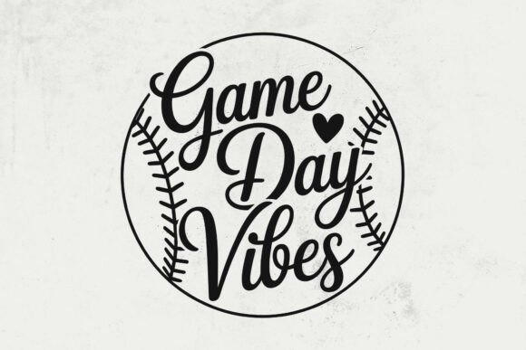 Game Day Vibes Baseball SVG for Crafts & Graphics