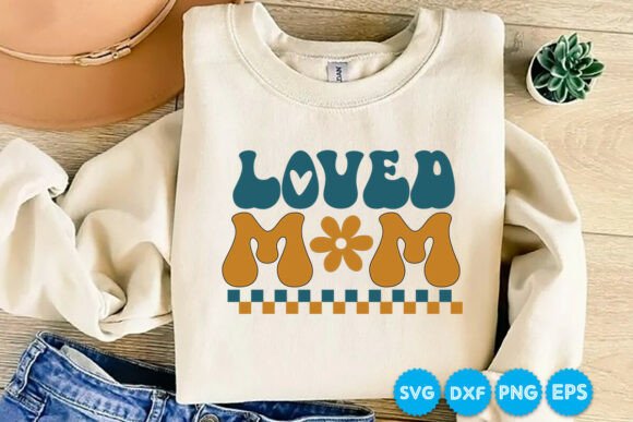 Loved Mom Retro SVG: Fresh Graphics for Crafts