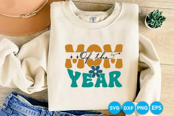 Mom of the Year Retro SVG: Graphics for Crafts