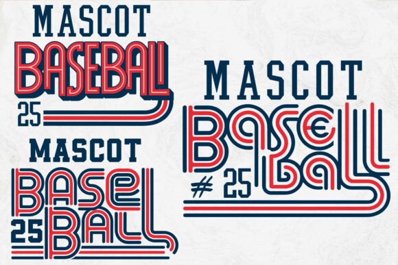Retro Baseball Template: Graphics for Crafts & Brands