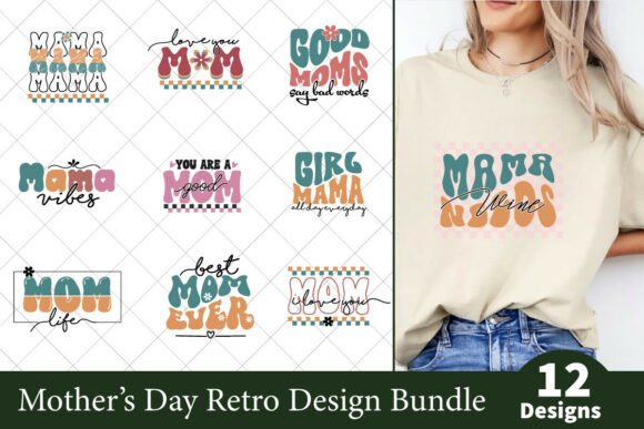 Retro Mother's Day Graphics for Crafts & Blogs