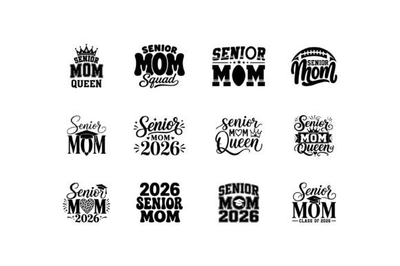 Senior Mom 2026 SVG Bundle: Graphics for Crafts