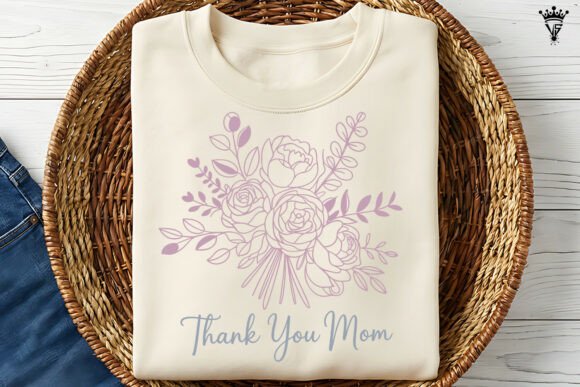 Thank You Mom Floral SVG: Graphics for Crafts