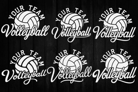 Volleyball Team Name Template Svg: Crafts & Graphics